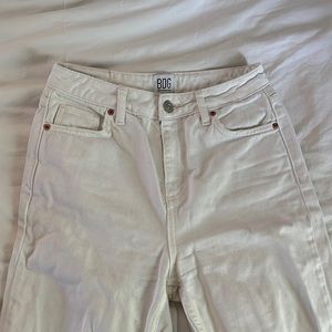 BDG white straight leg jeans